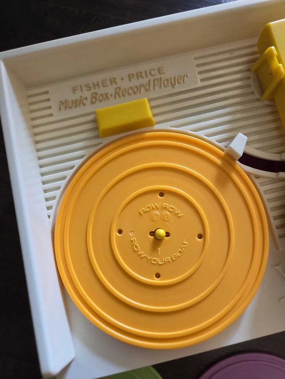 Vintage 1971 Fisher-Price Music Box Record Player #995 – Complete with 3 Records